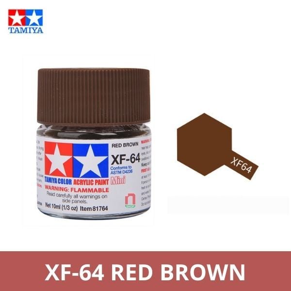 Sơn mô hình Tamiya Acrylic Mini XF-64 Red Brown - 81764