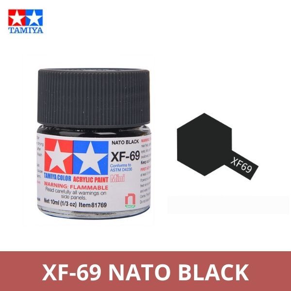 Sơn mô hình Tamiya Acrylic Mini XF-69 NATO Black - 81769