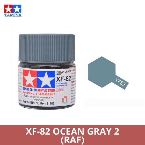Sơn mô hình Tamiya Acrylic Mini XF-82 Ocean Gray 2 RAF - 81782