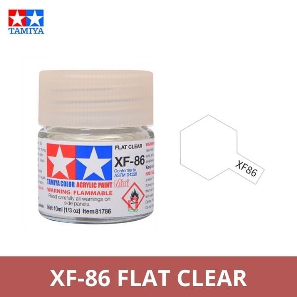 Sơn mô hình Tamiya Acrylic Mini XF-86 Flat Clear - 81786