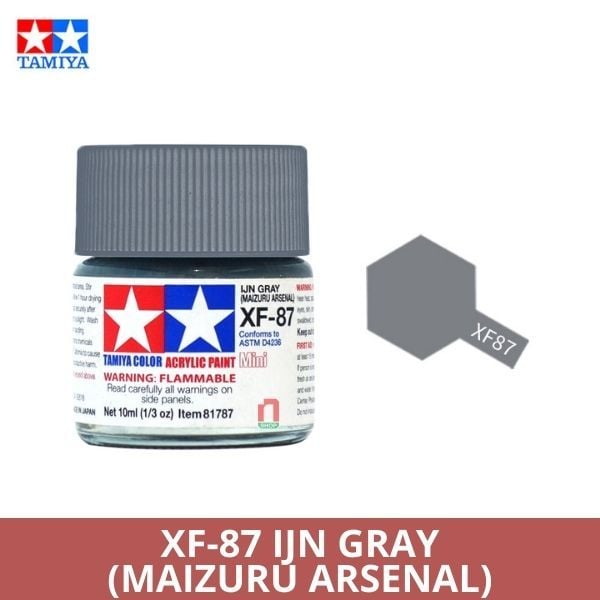 Sơn mô hình Tamiya Acrylic Mini XF-87 IJN Gray Maizuru Arsenal - 81787