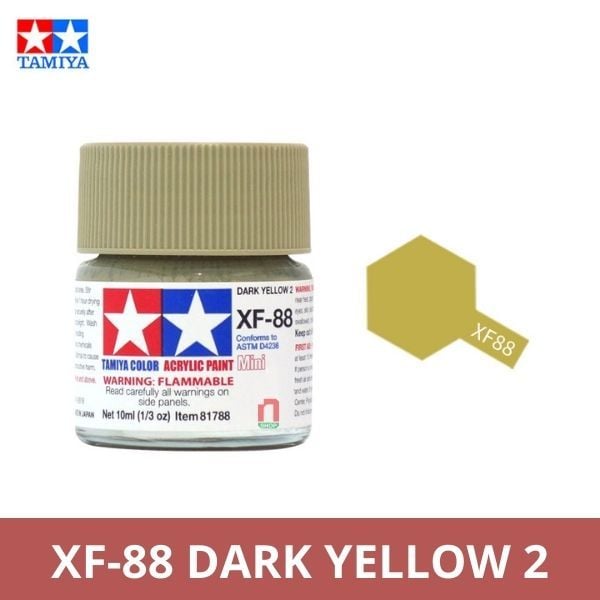 Sơn mô hình Tamiya Acrylic Mini XF-88 Dark Yellow 2 - 81788