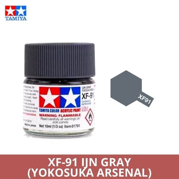 Sơn mô hình Tamiya Acrylic Mini XF-91 IJN Gray Yokosuka Arsenal - 81791 
