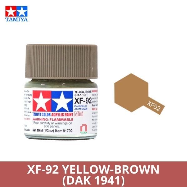 Sơn mô hình Tamiya Acrylic Mini XF-92 Yellow Brown DAK 1941 - 81792