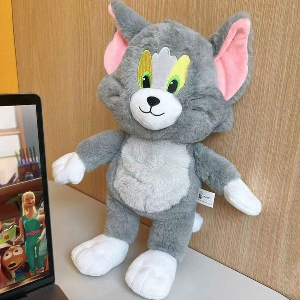 Gấu Bông Tom & Jerry - Mèo Tom 45cm chất liệu cao cấp, mềm mại và an toàn cho trẻ em