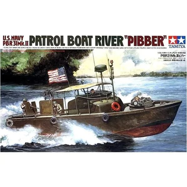 Mô hình quân sự tàu tuần tra US Navy PBR 31 Mk.II Pibber 135 - Tamiya 35150 chính hãng Nhật Bản chất lượng tốt độ chi tiết cao