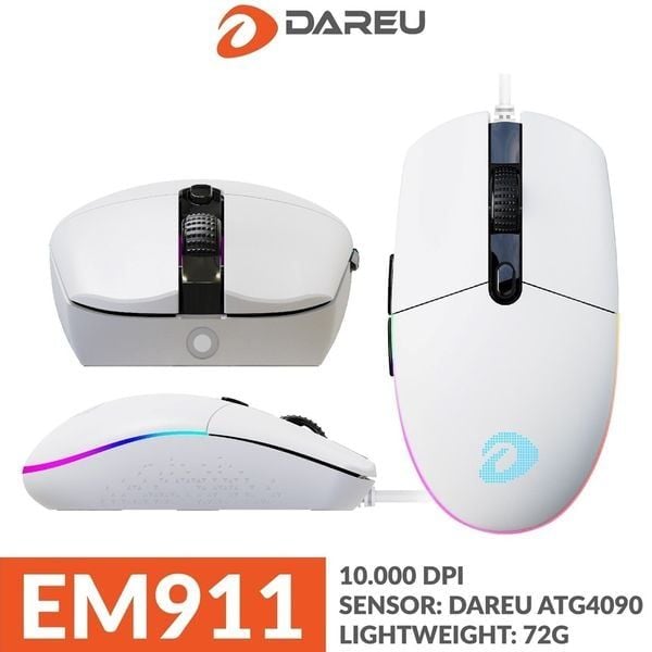  Chuột Gaming DAREU EM911 RGB Lightweight 