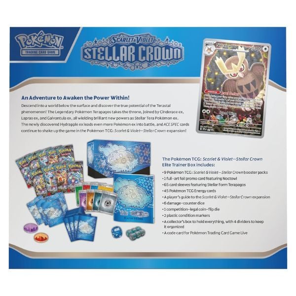  PE58 Bộ bài Pokemon TCG Scarlet & Violet Stellar Crown Elite Trainer Box 