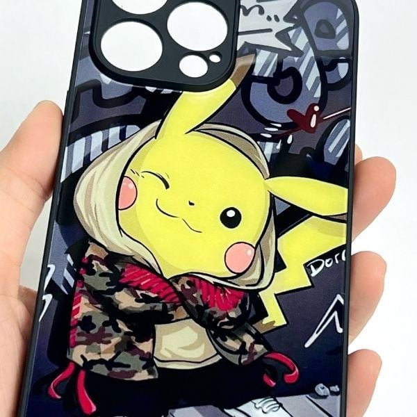  Ốp lưng Pokemon Pikachu Hoodie cho iPhone 14 Pro/Pro Max 