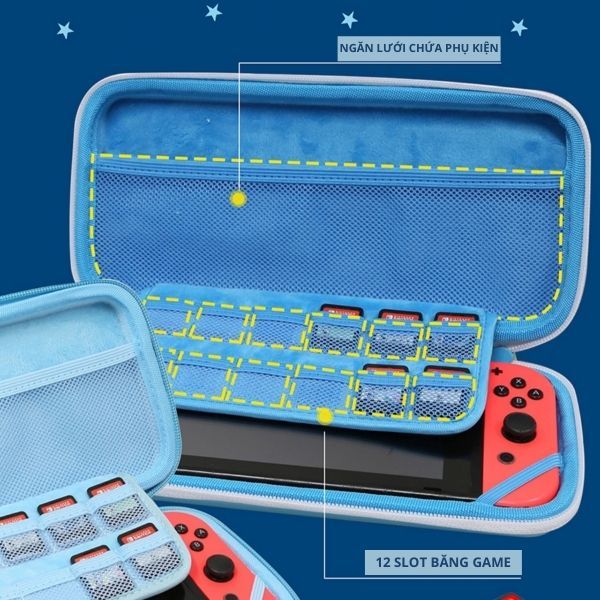 Bóp đựng máy Nintendo Switch loại cứng IINE - Doraemon chính hãng giá rẻ