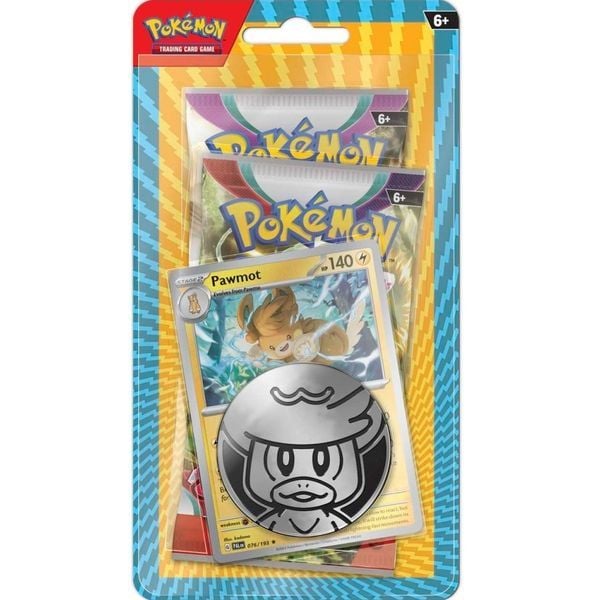 Thẻ bài Pokemon TCG 2 Pack Blister Pawmot chứa nhiều thẻ Pokemon có hình minh họa đẹp mắt và thuộc tính mạnh mẽ