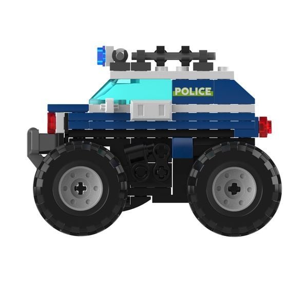  Mô hình lắp ráp Jaki Monster Truck Police Off-road 