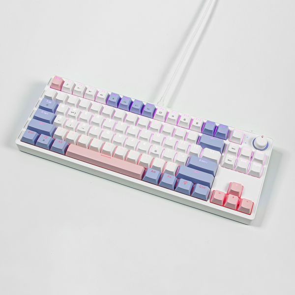 Bàn phím cơ có dây Zifriend ZA87 Purple Hot Swap màu tím chính hãng chất lượng tốt đẹp mắt phù hợp nhu cầu chơi game văn phòng học tập