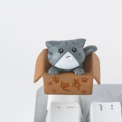  Keycap Mèo trong thùng giấy cho phím cơ 