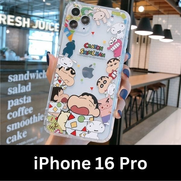  Ốp Điện Thoại iPhone 16 Pro/Pro Max Crayon Shin Chan Thú Cưng 