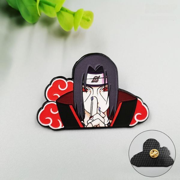  Huy hiệu Pin cài kim loại Naruto Uchiha Itachi 