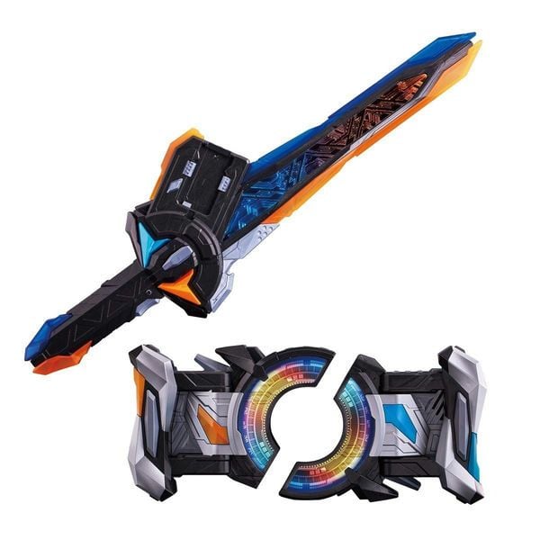  Đồ chơi vũ khí siêu nhân Kamen Rider Geats DX Command Twin Buckle & Raging Sword 