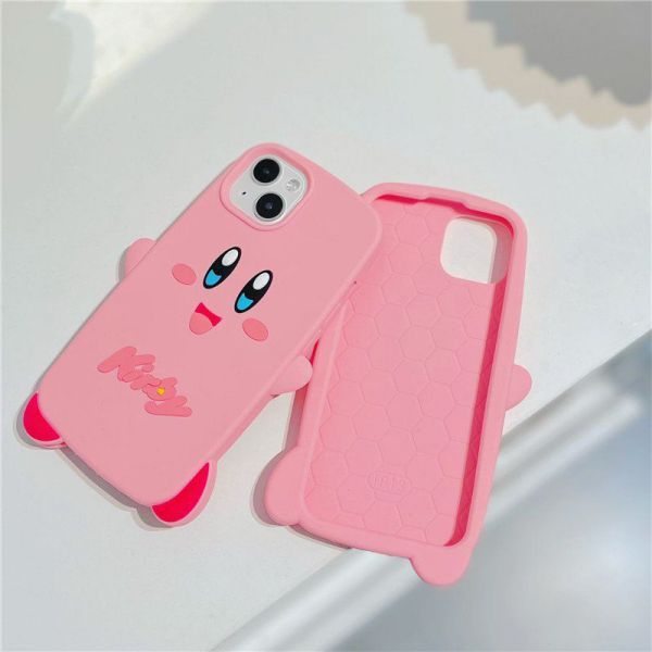  Case ốp hình Kirby màu hồng cho iPhone 13/Pro/Pro Max 