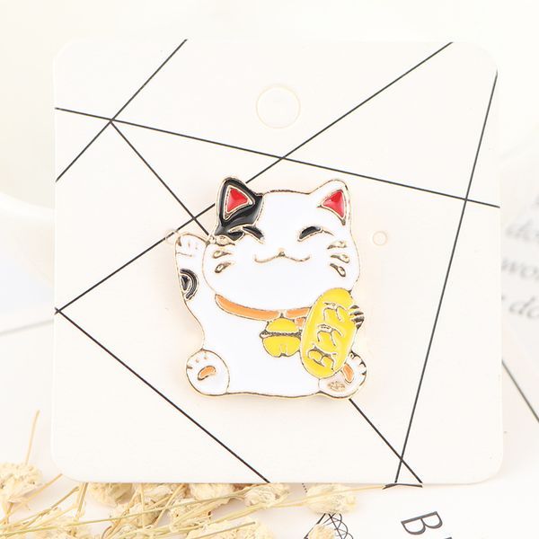  Huy hiệu kim loại Mèo Chiêu Tài 