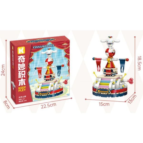  Mô hình khối gạch Keeppley Sanrio Magic Circus Cinnamoroll K20825 
