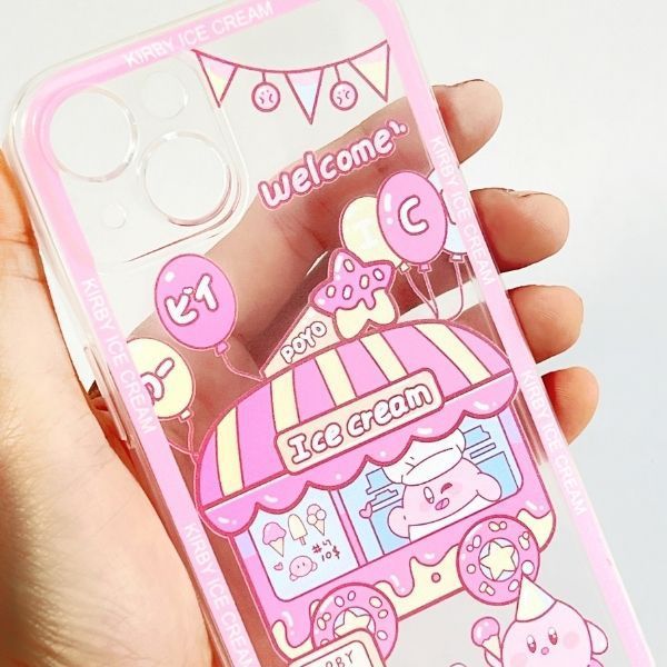  Ốp lưng cho iPhone 13/Pro/Pro Max hình Kirby Ice Cream 