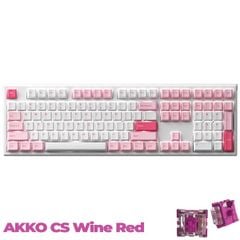 Bàn phím cơ MonsGeek MG108 Prunus Lannesiana - White LED / AKKO CS Switch Wine Red / PBT Double-Shot