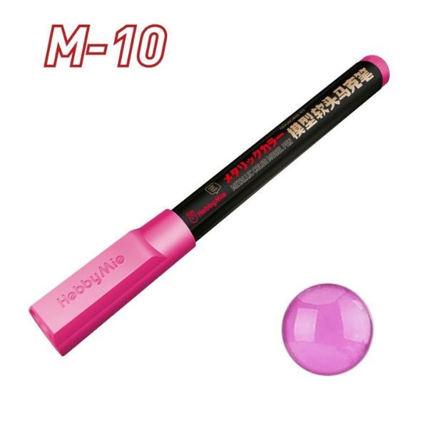 Bút sơn mô hình Water Based Soft Tip Marker Metallic Color Hobby Mio - M10 Metal Rose Red màu sơn đẹp chất lượng tốt giá rẻ màu bạc kim loại phụ kiện custom gundam