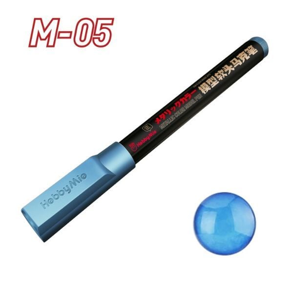 Bút sơn mô hình Water Based Soft Tip Marker Metallic Color Hobby Mio - M05 Metal Blue màu sơn đẹp chất lượng tốt giá rẻ màu bạc kim loại phụ kiện custom gundam