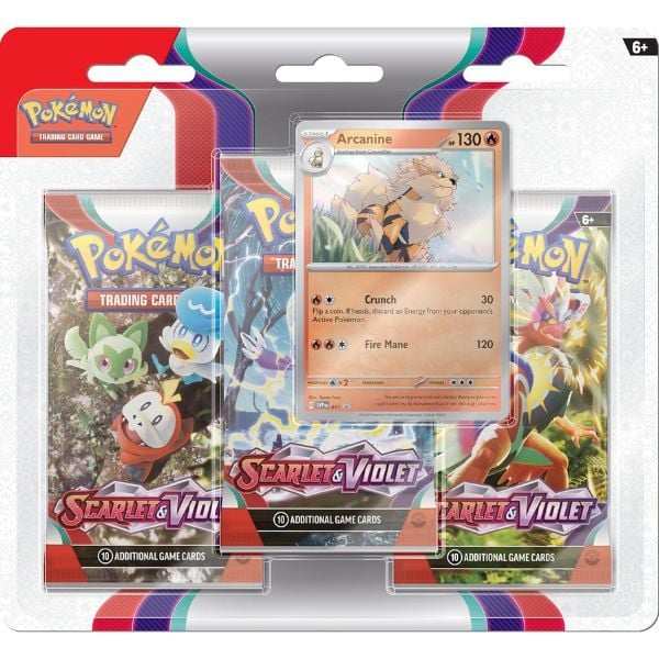 Thẻ bài Pokemon TCG SV01 Scarlet & Violet 3 Pack Blister mang lại cơ hội sở hữu các thẻ bài hiếm có và đẹp mắt