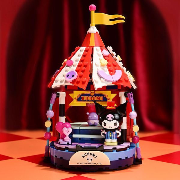 Mô hình khối gạch Keeppley Sanrio Magic Circus Kuromi K20827 đồ chơi lắp ráp đẹp mắt chất lượng tốt giá rẻ trưng bày trang trí góc học tập bàn làm việc phòng khách phòng ngủ không gian sống