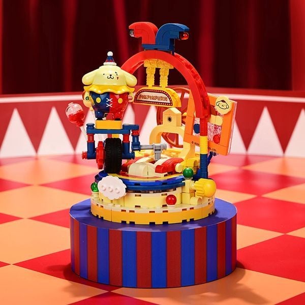 Mô hình khối gạch Keeppley Sanrio Magic Circus Pom Pom Purin K20826 đồ chơi lắp ráp đẹp mắt chất lượng tốt giá rẻ trưng bày trang trí góc học tập bàn làm việc phòng khách phòng ngủ không gian sống