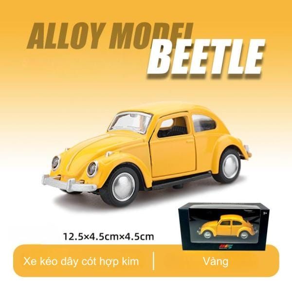  Mô hình xe con bọ Beetle kim loại 1:36 dây cót MC5 