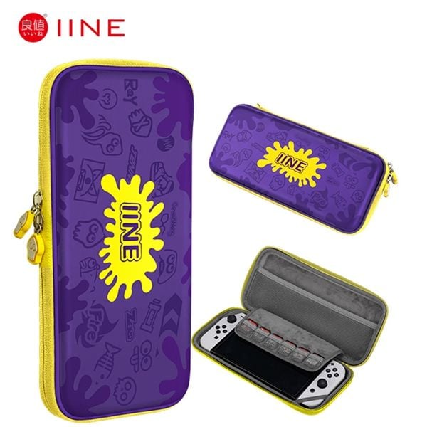  Bóp đựng Nintendo Switch loại cứng IINE - Splatoon Purple 