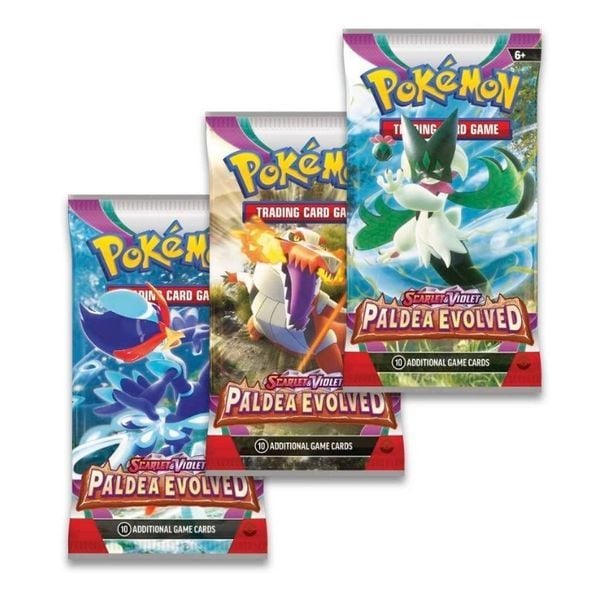  Thẻ bài Pokemon TCG SV02 Paldea Evolved 3 Pack Blister 