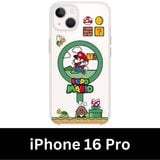  Ốp Điện Thoại iPhone 16 Pro/Pro Max Mario Khung Tròn 