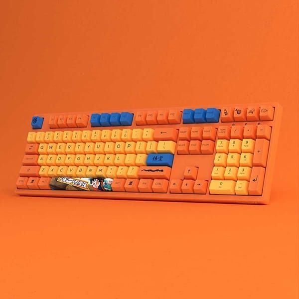 Bàn phím cơ AKKO 3108 RF Dragon Ball Z Goku - Dual-mode  AKKO Switch V3 Cream Yellow