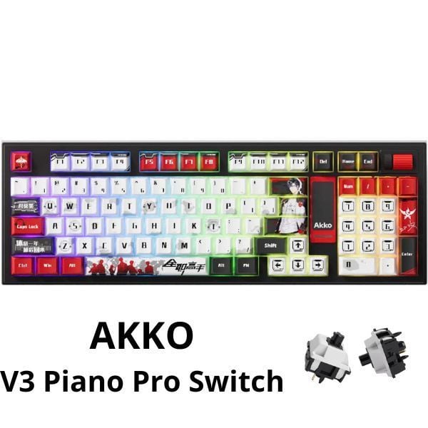  Bàn phím cơ AKKO 5098B King's Avatar Ye Xiu RGB Hot Swap Akko V3 Piano Pro 