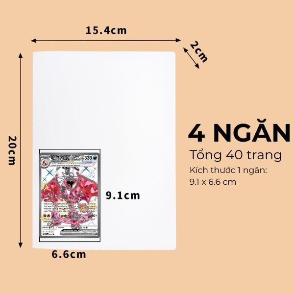  Album trong suốt sưu tập thẻ bo góc TCG nhiều cỡ 