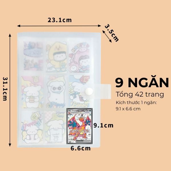  Album trong suốt sưu tập thẻ bo góc TCG nhiều cỡ 