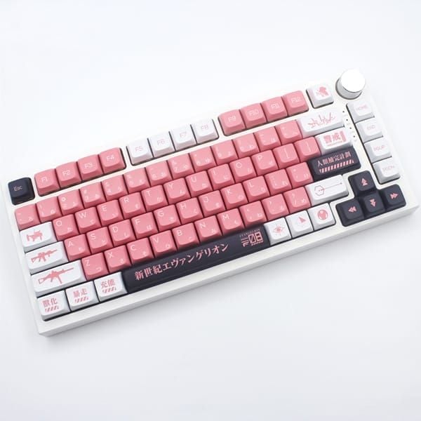  Bộ Keycap XDA PBT bàn phím cơ Evangelion Type-08 White Pink 134 nút 