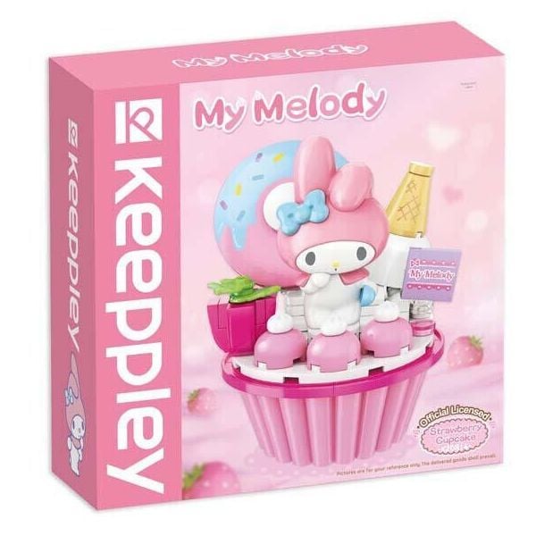 Đồ chơi lắp ráp Keeppley Sanrio Strawberry Cupcake My Melody K20814 dễ thương đẹp mắt chất lượng tốt nhựa ABS an toàn chính hãng giá rẻ mua làm quà tặng trang trí trưng bày sưu tầm