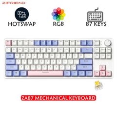 Bàn phím cơ có dây Zifriend ZA87 Purple Hot Swap