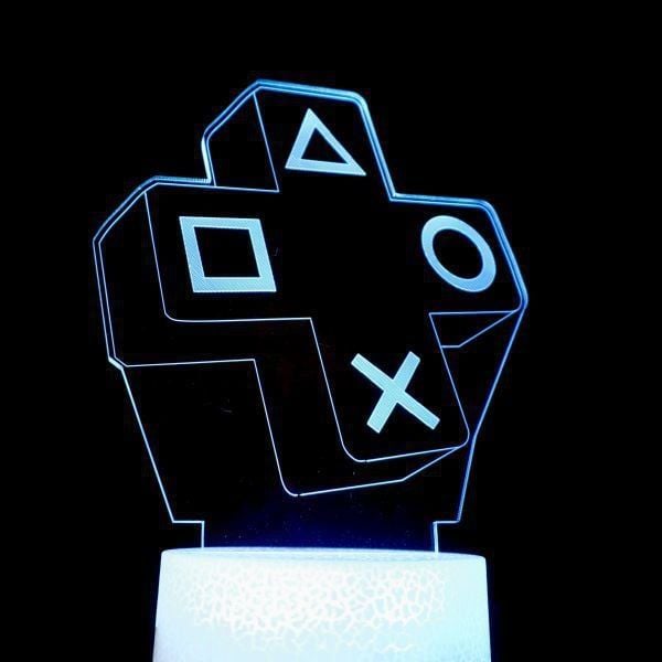  Đèn LED RGB trang trí bàn Gaming Icon PlayStation tặng kèm remote 