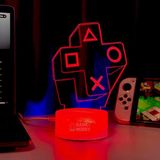 Đèn LED RGB trang trí bàn Gaming Icon PlayStation tặng kèm remote