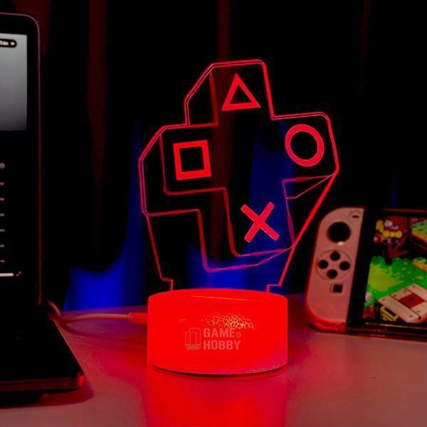  Đèn LED RGB trang trí bàn Gaming Icon PlayStation tặng kèm remote 