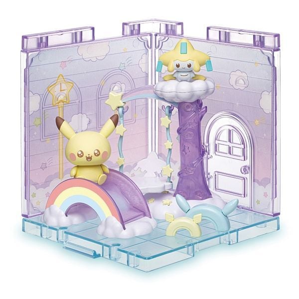 Pokemon Pokepeace House Starry Park Pikachu Jirachi chính hãng Takara Tomy đẹp rẻ trang trí góc học tập bàn làm việc phòng khách phòng ngủ không gian sống
