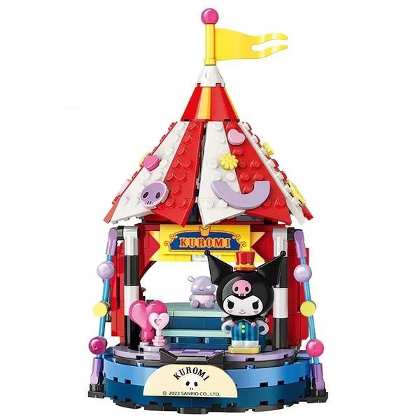 Mô hình khối gạch Keeppley Sanrio Magic Circus Kuromi K20827 đồ chơi lắp ráp đẹp mắt chất lượng tốt giá rẻ trưng bày trang trí góc học tập bàn làm việc phòng khách phòng ngủ không gian sống