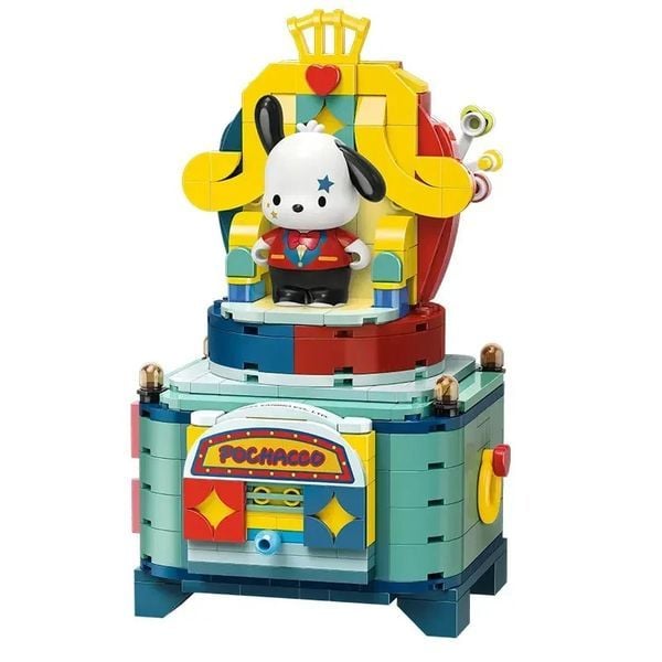 Mô hình khối gạch Keeppley Sanrio Magic Circus Pochacco K20828 đồ chơi lắp ráp đẹp mắt chất lượng tốt giá rẻ trưng bày trang trí góc học tập bàn làm việc phòng khách phòng ngủ không gian sống