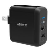  ANKER POWERPORT 2 USB WALL CHARGER (2-PORT 24W) 