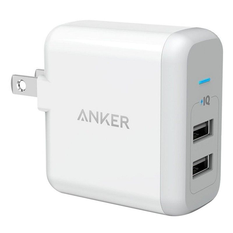  ANKER POWERPORT 2 USB WALL CHARGER (2-PORT 24W) 